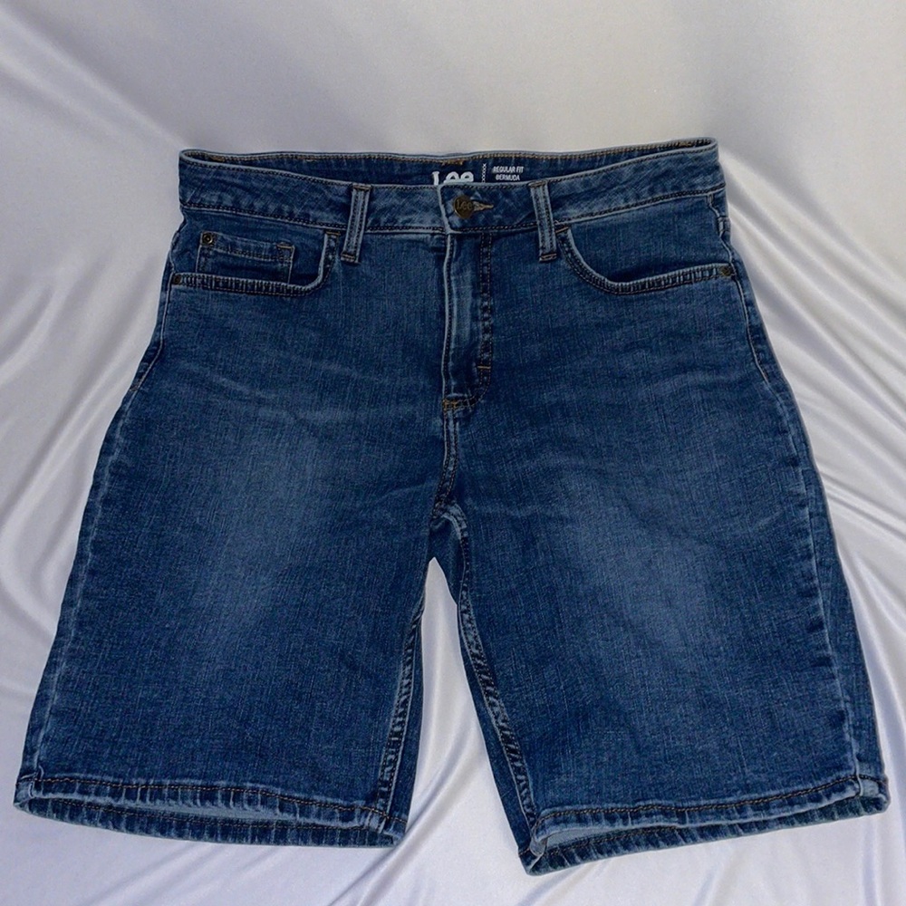 Lee Mid Rise Bermuda Denim Shorts Size 12